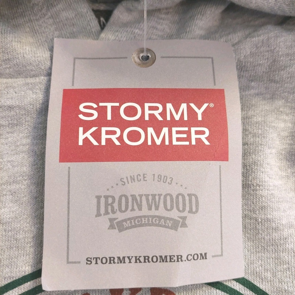 Stormy Kromer Unisex Sunrise USA Terry Cotton Blend Hoodie Gray L NEW! - Picture 12 of 12
